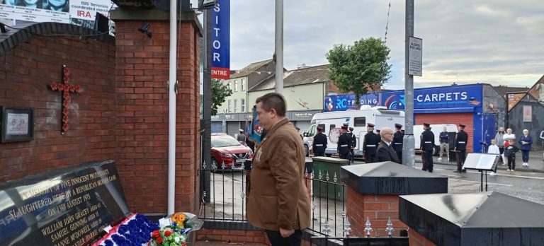 Shankill Somme Association Pays Tribute During The Bayardo Remembrance Service