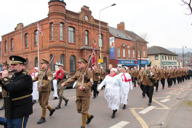 Annual Shankill Somme Remembrance Parade on February 24, 2018